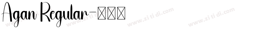 Agan Regular字体转换